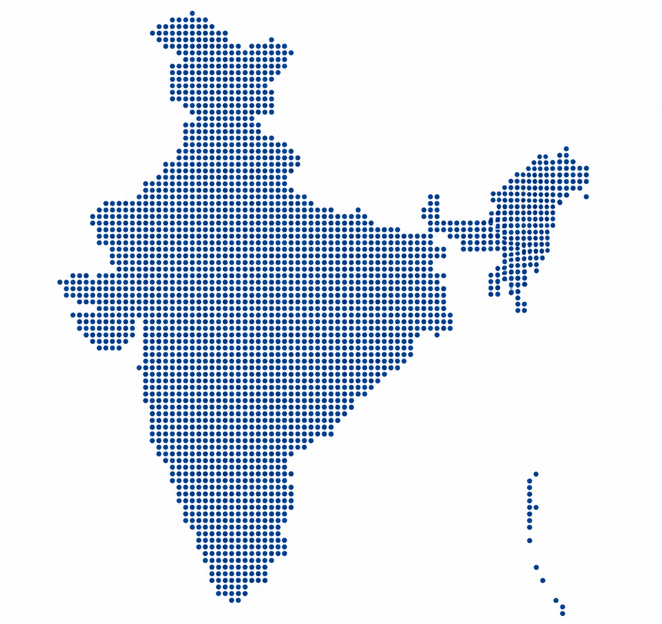 India map with EarthtronEV charging locations
