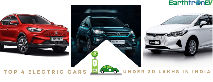 Top 4 Electric cars under 30 lakhs in India