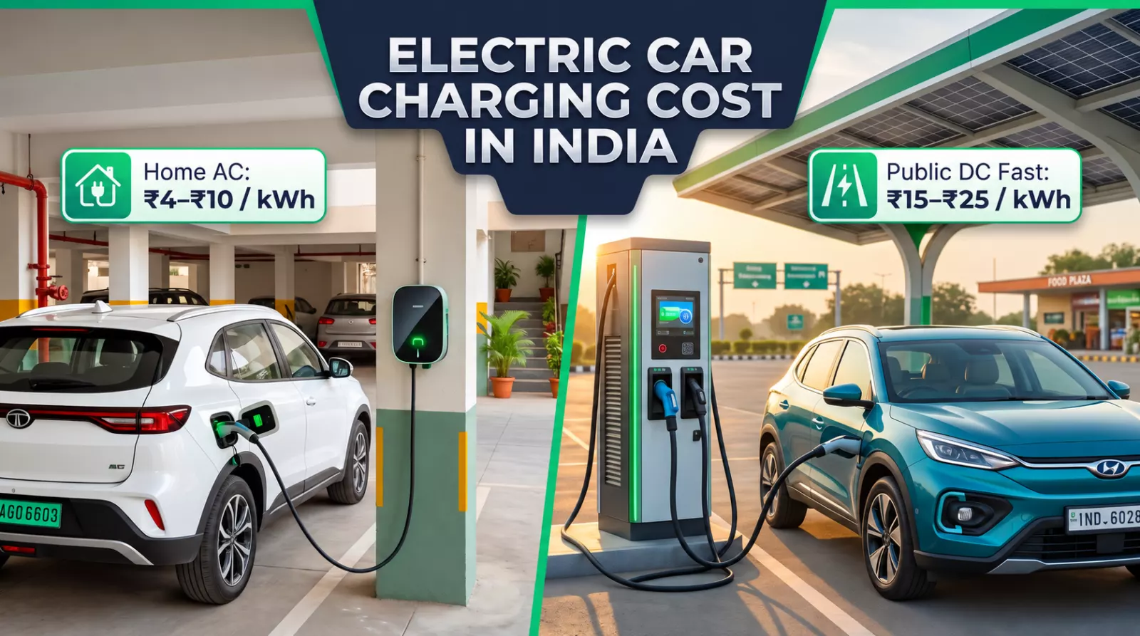 Electric Car Charging Cost in India: Per-Unit Rate, Full Charge Cost & Cost Per Km (Home vs Public Stations)