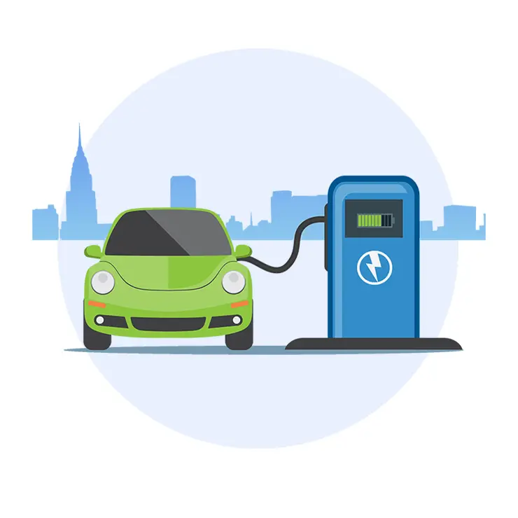 Acquires land and sets up EV station